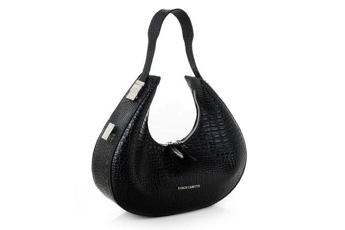 Vince Camuto Bolso Croco Black de Mano Piel Sintética Negro